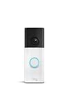 Ring Battery Doorbell 2K (newest model), Retinal 2K with wide-angle video, up to 6x Enhanced Zoom, Two-Way Talk, and Built-In Battery, Speckled White