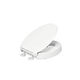 KOHLER 25875-0 Hyten 3" Height, Elevated Soft Close Elongated Toilet Seat, Contoured Seat with Grip-Tight Bumpers, Quick-Attach Hardware, No Slam Toilet Seat, White