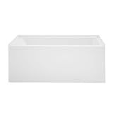 Voltaire 54 x 30 Skirted Right Drain Soaking Alcove Bathtub in Glossy White