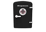 Frigidaire Retro Mini Personal Fridge Cooler, Holds up to 9 Cans, Portable & Compact, AC Plug & 12V Car Charger – Black