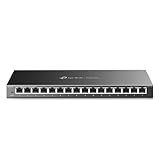 TP-Link 16 Port Gigabit Switch | Easy Smart Managed | Plug & Play | Limited Lifetime Protection | Desktop/Wall-Mount | Sturdy Metal w/ Shielded Ports | Support QoS, Vlan, IGMP and LAG (TL-SG116E)