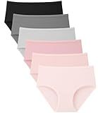 BAMBOO COOL Girls Underwear Kids Soft Skin-friendly Panties Breathable Lightweight Briefs For Teens 6-14 Years 6 Pack