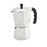 IMUSA USA B120-42V Aluminum Espresso Stovetop Coffeemaker 3-Cup, Silver (Pack of 1)