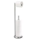 Toilet Paper Holder Stand, Brushed Nickel Toilet Paper Holder Free Standing