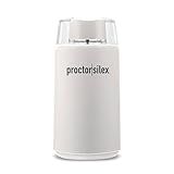 Proctor Silex Electric Coffee Grinder for Beans, Spices and More, Stainless Steel Blades, 12 Cups, White
