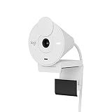 Logitech Brio 300 Full HD Webcam, 1080p, Auto Light Correction, Noise reducing mic, Privacy Shutter, USB-C, Works with Microsoft Teams, Google Meet, Zoom, for Streaming and Video Calling - White