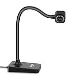 AlKOR USB Document Camera for Teaching & Distance Learning,Manual Focus Webcam with Mic, Foldable Design for Mac/Windows/Chromebook-Online Classes, Web Conferencing & Live Demos,Remote Work