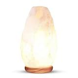 Himalayan Glow White Salt Crystal Lamp, Natural Salt Night Light, Hand Crafted Salt Lamps with Neem Wooden Base, Salts Lamp Bulb,(ETL Certified) Touch Dimmer Switch | 5-7 LBS