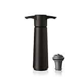 Vacu Vin Original Wine Saver with 1 Vacuum Bottle Stopper – Wine Preserver Pump for Red or White Wine – Manual Air Remover System – Airtight Seal – Keep Wine Fresh Longer – Black