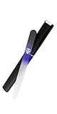 Bona Fide Beauty Glass Nail File with Hardcase, 1Piece Manicure Glass Fingernail Files in Black Cobalt. Made in the EU. Strong Reusable Nail Files