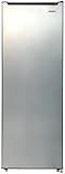Modern Upright Freezer, Reversible Door Hinge, Removable Shelves - 6.5 Cu ft Capacity (Stainless Steel)
