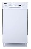 EdgeStar BIDW1802WH 18 Inch Wide 8 Place Setting Built-In Dishwasher