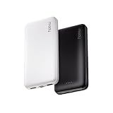 Miady 2-Pack Portable Charger, Slim 10000mAh Power Bank Travel Battery Pack 3 Outputs 2 Inputs Compatible with iPhone 17/16/15/14/13 Galaxy S24/22 iPad Android etc (Black+White)