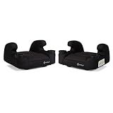 Safety 1st Comfort Ride Lite Booster Car Seat, 2-Pack, Lightweight Backless Booster Seat, Machine Washable, Dishwasher Safe Cup Holders, USA-Made, Fits Kids 40-100 lbs, 43.4-57", Pure Black