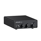 Fosi Audio TB10D 2 Channel Stereo Amplifier, Class D Mini Power Integrated Amplifiers 600W for Passive Speakers/Bass Shaker, Home Audio Component Desktop Amp Receiver TPA3255 with Bass Treble Control