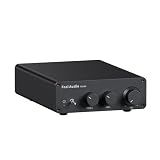 Fosi Audio TB10D 2 Channel Stereo Amplifier, Class D Mini Power Integrated Amplifiers 600W for Passive Speakers/Bass Shaker, Home Audio Component Desktop Amp Receiver TPA3255 with Bass Treble Control