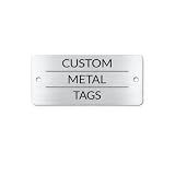 Custom Engraved Metal Tag | Aluminum and Stainless Options | Personalized ID Tag for Equipment | Metal Asset Tags | Custom Engraved Plate (Large 3" x 1.5")