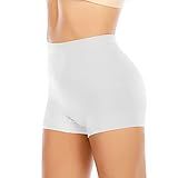 Werena Seamless Shaping Boyshorts Panties for Women Tummy Control Shapewear Under Dress Slip Shorts Underwear (Basic White-3,L)