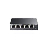 TP-Link 5 Port Gigabit Easy Managed Switch, VLAN, Auto Loop Prevention, IGMP Snooping, Fanless, Managed by Omada, Durable Metal w/ Shielded Ports(TL-SG205E)