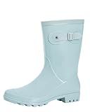 Fubotao Women's Mid Calf Rain Boots Waterproof Fashion Garden Shoes Anti-slipping Rainboots For Women Comfortable Insole Light Rain Shoes