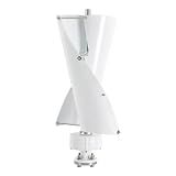 lizponaza Wind Turbine 500W Vertical Axis Wind Turbine Generator Kit with Controller, 2 Blades Permanent Magnet Design for Home & Hybrid Solar Windy System (White, 12V, 2 Blades)