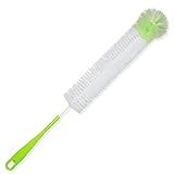 LiKee Super-Long 18" Bottle Cleaning Brush, Extra-Large 2.5” Wide Cleaner, Flexible Long Handle Brush for Water Bottle, Cups, Baby Bottle