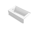 Kohler K-26108-LA-0 Entity 60" x 32" Alcove Bath, Left Drain, White