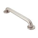 Moen Home Care Bathroom Safety 18 Inch Stainless Steel Handicap Grab Bar for Bathtub and Shower, Elderly Assistance Product with Concealed Screws, Polished Brass, R8918