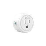 GHome Smart Mini Smart Plug Works with Alexa and Google Home, WiFi Smart Outlet Socket Remote Control Timer Function, Only 2.4GHz Network, No Hub Required, ETL FCC Listed, White