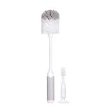 Ubbi Baby Bottle and Nipple Cleaning Brush Set, Nursing and Feeding Essentials, Gray