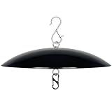 13" Bird Feeder Rain Guard, Hummingbird Feeders Shade Dome Cover, Hanging Baffle for Bird Feeder Pole,Smart Birds Feeder Umbrella (Black), 1 Pack