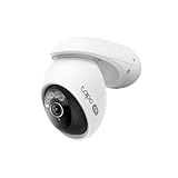 Tapo 4K 8MP Wired Pan/Tilt Outdoor Security Camera, Free Person/Vehicle Detect & 360° View, Color Night, Local AI, SD/Cloud Storage, Works w/Alexa & Google Home, 2.4 GHz WiFi C560WS