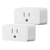 Amazon Basics Smart Plug, Works with Alexa Only, 2.4 GHz Wi-Fi, No Hub Required, 2 Pack, White