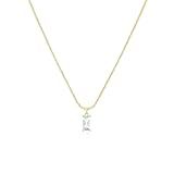 FUNEIA Diamond Necklaces for Women 14K Gold Plated Emerald Birthstone Necklace for Women Mothers Dainty Gold Necklace Blue Green Cubic Zirconia Pendant Necklace Birthday Gifts Jewelry