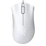 Razer DeathAdder Essential Gaming Mouse: 6400 DPI Optical Sensor - 5 Programmable Buttons - Mechanical Switches - Rubber Side Grips - Mercury White