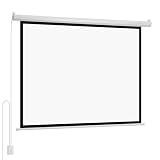 VEVOR Motorized Projector Screen, 72 inch 4:3 1080 HD Electric Projection Screen, Wall Mounted Projection Dispaly Projector with Remote Control, Automatic Movie Screen for Family Home Office Theater