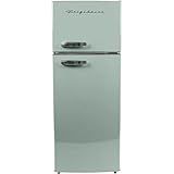 Frigidaire EFR753 Retro Apartment Size Refrigerator with Top Freezer - 2 Door Fridge with 7.5 Cu Ft of Storage Capacity, Adjustable Spill-Proof Shelves, Door & Crisper Bins, Mint