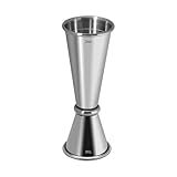 Stainless Steel Cocktail jiggers,Double Sided Jigger for Bartending, 2 OZ 1 OZ Dual Measuring Cup for Bar Party Wine Cocktail Drink Shaker (Silver)
