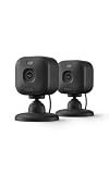 Blink Mini 2K+ (newest model) – Plug-in Home & Pet Indoor Security Camera with 2K video resolution, night vision, enhanced audio, motion detection – 2 cameras (Black)