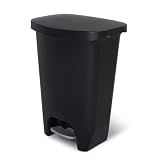 Glad Trash Can with Clorox Odor Protection | Plastic Bin, 13 Gal, Black