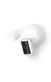 Ring Floodlight Cam Pro, Wired (newest model), Home or business security, Retinal 4K with wide-angle video, 10x Enhanced Zoom, and 2000 Lumen Floodlights, White