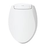 Brondell L60-EW LumaWarm Heated Nightlight Elongated Toilet Seat, White