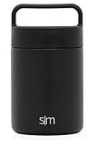 Simple Modern Food Jar for Hot Food | Reusable Stainless Steel Vacuum Insulated Leak Proof Lunch Storage for Smoothie Bowl, Soup, Oatmeal | Provision Collection | 12oz | Midnight Black
