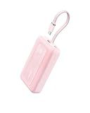 Anker Portable Charger, 10,000mAh 30W Power Bank, USB-C in and Out Fast Charging Battery Pack, Travel Essential Phone Power Bank, for iPhone 17/16, Galaxy and More (Pink, 10000, Milliamp Hours)