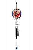 Red Carpet Studios Windchimes Officially Licensed Patriot Military Wind Chime, 23" Long, United States Marines