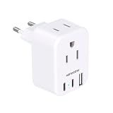 European Travel Plug Adapter, International Power Adapter, US to Europe