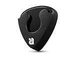 ROTOPATA Guitar Pick Holder with Adhesive Back, Black Guitar Pick Case with Spring, Guitar Accessories Stuck on Guitarra Electric Acoustic Ukulele Bass, 1 Pack