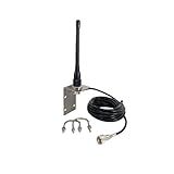 FMUSER VM200 Marine Antenna, Durable 153-164Mhz Boat Radio Antenna with 16ft RG58 Coaxial Cable and L-Bracket, Ideal for Marine Radio