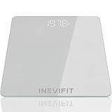 INEVIFIT Bathroom Scale, Highly Accurate Digital Bathroom Body Scale, Measures Weight up to 400 lbs. Includes Batteries