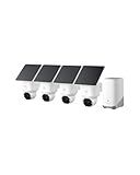 eufy Security SoloCam E42 4-Cam Kit, 4K Security Camera Wireless Outdoor, Solar Powered, AI Motion Tracking, Strobe Light, Pan & Tilt, Facial Recognition, Built-in Local Storage (Up to 16TB)